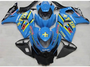Blau Rizla Hopper GSXR 1000 K9 09-16 Motorrad Verkleidungen