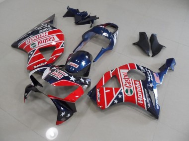 Blau Rot Castrol Zykluswelt CBR 900 RR 954 02-03 Motorrad Verkleidungen