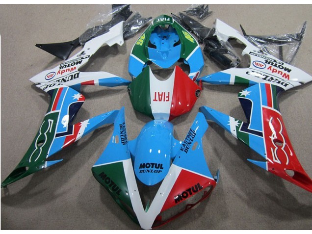 Blau Rot Grün Motul CBR 1000 RR 04-05 Motorrad Verkleidungen Blau Rot Grün Motul CBR 1000 RR 04-05 Motorrad Verkleidungen