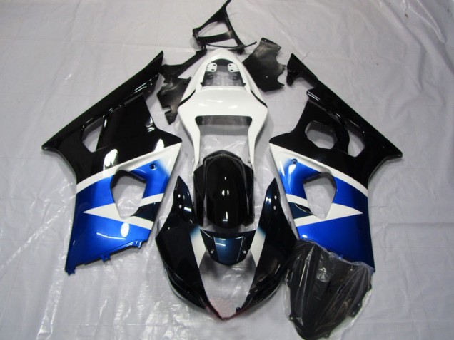 Blau Schwarz Weiß GSXR 1000 K3 03-04 Motorrad Verkleidungen Blau Schwarz Weiß GSXR 1000 K3 03-04 Motorrad Verkleidungen