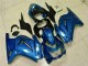 Blau Schwarz Weiß Ninja EX250 08-12 Motorrad Verkleidungen Blau Schwarz Weiß Ninja EX250 08-12 Motorrad Verkleidungen