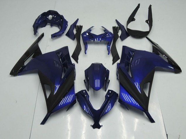 Blau Schwarz ZX 300R 13-16 Motorrad Verkleidungen Blau Schwarz ZX 300R 13-16 Motorrad Verkleidungen