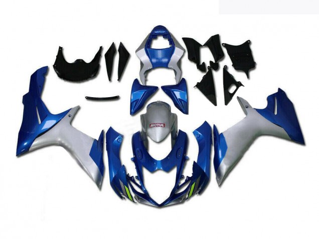 Blau Silber GSXR 600 / 750 K11 11-24 Motorrad Verkleidungen Blau Silber GSXR 600 / 750 K11 11-24 Motorrad Verkleidungen