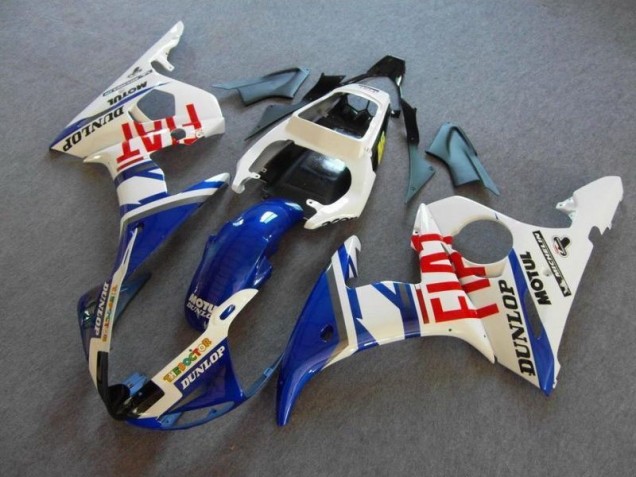 Blau Weiß Fiat R6 03-05 Motorrad Verkleidungen Blau Weiß Fiat R6 03-05 Motorrad Verkleidungen