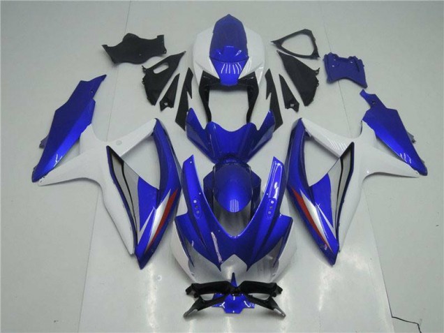 Blau Weiß GSXR 600 / 750 K8 08-10 Motorrad Verkleidungen Komplett Sets Blau Weiß GSXR 600 / 750 K8 08-10 Motorrad Verkleidungen Komplett Sets