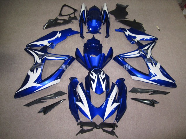 Blau Weiß GSXR 600 K8 08-10 Motorrad Verkleidungen Blau Weiß GSXR 600 K8 08-10 Motorrad Verkleidungen