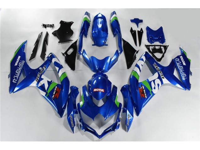 Blau Weiß Grün GSXR 600 / 750 K8 08-10 Motorrad Verkleidungen Blau Weiß Grün GSXR 600 / 750 K8 08-10 Motorrad Verkleidungen