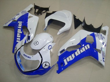 Blau Weiß Jordan GSXR 750 K1 K2 K3 01-03 Motorrad Verkleidungen