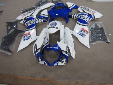 Blau Weiß Lucky Strike Motul GSXR 600 K11 11-24 Motorrad Verkleidungen