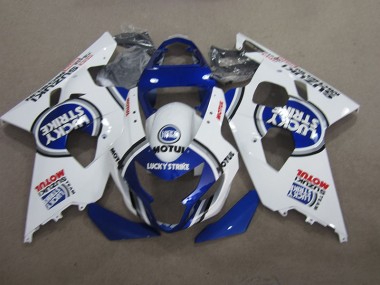 Blau Weiß Lucky Strike Motul GSXR 600 K4 04-05 Motorrad Verkleidungen