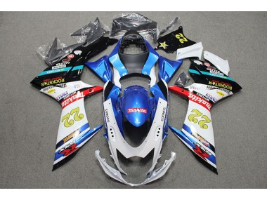 Blau Weiß Rot Rockstar 22 GSXR 600 K11 11-24 Motorrad Verkleidungen