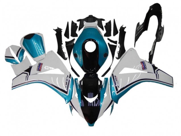 Blau Weiß Schwarz CBR 1000 RR 08-11 Motorrad Verkleidungen Blau Weiß Schwarz CBR 1000 RR 08-11 Motorrad Verkleidungen