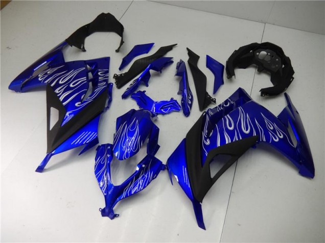 Blau Weiß Schwarz EX300 13-16 Motorrad Verkleidungen Blau Weiß Schwarz EX300 13-16 Motorrad Verkleidungen