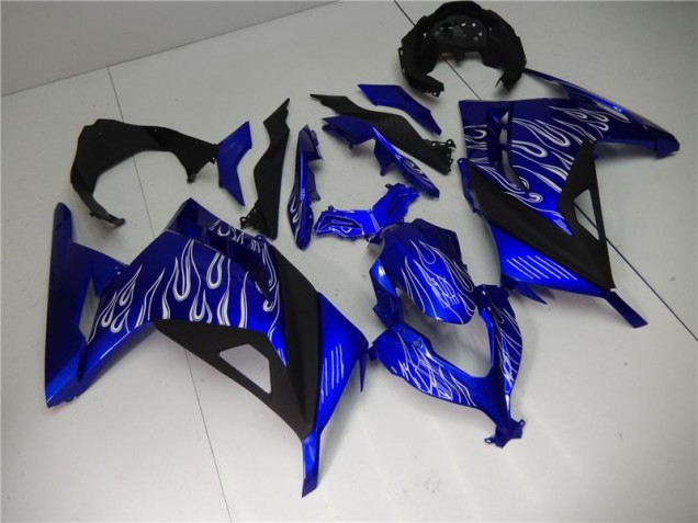 Blau Weiß Schwarz EX300 13-16 Motorrad Verkleidungen Blau Weiß Schwarz EX300 13-16 Motorrad Verkleidungen