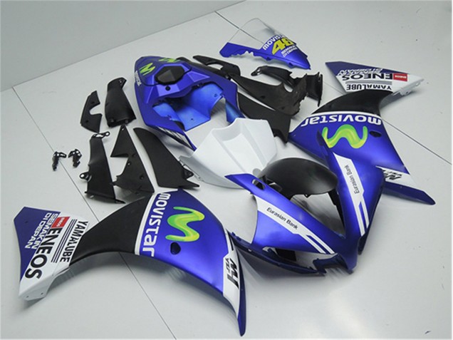 Blau Weiß Schwarz R1 12-14 Motorrad Verkleidungen Blau Weiß Schwarz R1 12-14 Motorrad Verkleidungen