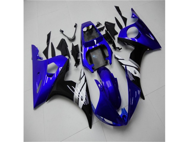 Blau Weiß Schwarz R6 03-05 Motorrad Verkleidungen Blau Weiß Schwarz R6 03-05 Motorrad Verkleidungen