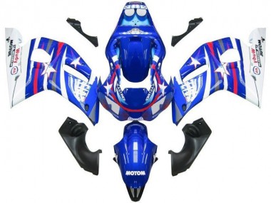 Blau Weiß Star Fiat R6 98-02 Motorrad Verkleidungen