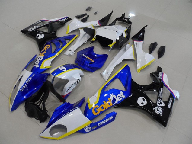 Blau Weiße GoldBet S1000RR 09-14 Motorrad Verkleidungen Blau Weiße GoldBet S1000RR 09-14 Motorrad Verkleidungen