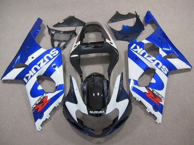 Blau Weißer Aufkleber GSXR 1000 K1 00-02 Motorrad Verkleidungen
