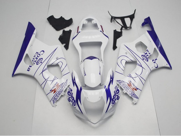 Blau Whie Corona GSXR 1000 K3 03-04 Motorrad Verkleidungen Blau Whie Corona GSXR 1000 K3 03-04 Motorrad Verkleidungen