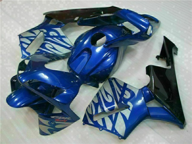 Blau mit silberner Flamme CBR 600 RR 03-04 Motorrad Verkleidungen Blau mit silberner Flamme CBR 600 RR 03-04 Motorrad Verkleidungen