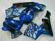Blau mit silberner Flamme CBR 600 RR 03-04 Motorrad Verkleidungen Blau mit silberner Flamme CBR 600 RR 03-04 Motorrad Verkleidungen