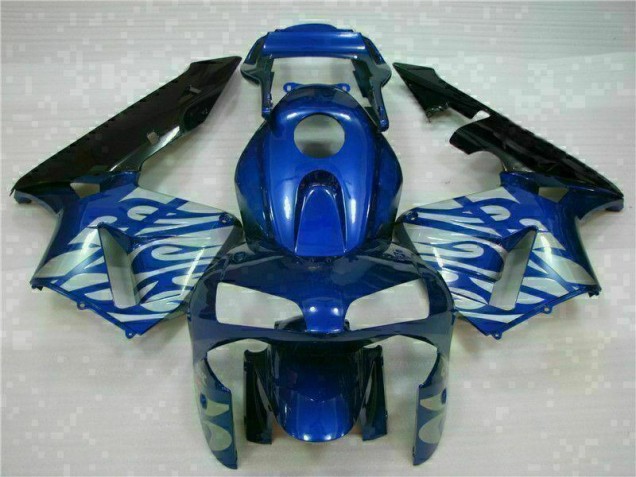Blau mit silberner Flamme CBR 600 RR 03-04 Motorrad Verkleidungen Blau mit silberner Flamme CBR 600 RR 03-04 Motorrad Verkleidungen