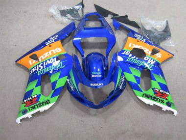 BlauGrün Telefumia Movistar GSXR 600 K1 K2 K3 01-03 Motorrad Verkleidungen