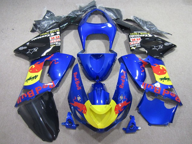Blaur Rot Bull Ninja ZX6R 05-06 Motorrad Verkleidungen Blaur Rot Bull Ninja ZX6R 05-06 Motorrad Verkleidungen