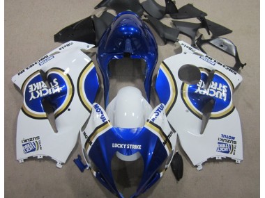Blaus Motul Weiß Lucky Strike GSXR 1300 Hayabusa 96-07 Motorrad Verkleidungen