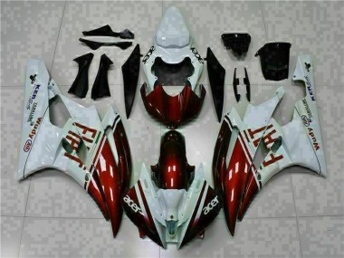 Braun Weiß R6 06-07 Motorrad Verkleidungen