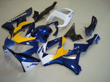 Dunkel blau Gelb Weiß CBR 900 RR 929 00-01 Motorrad Verkleidungen