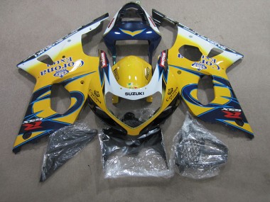 Gelb Blau Corona Extra GSXR 1000 K1 00-02 Motorrad Verkleidungen