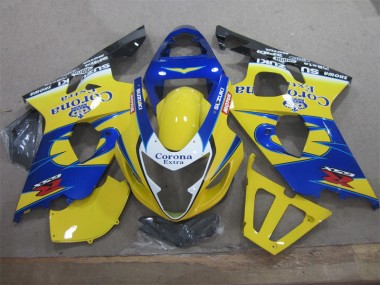 Gelb Blau Corona Extra GSXR 600 K4 04-05 Motorrad Verkleidung