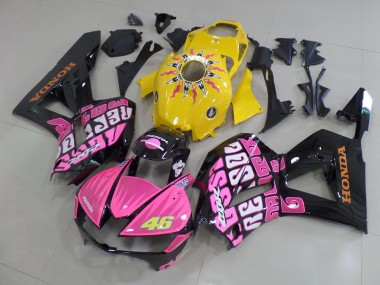 Gelb Rosa Rossi CBR 600 RR 13-21 Motorrad Verkleidungen