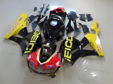 Gelb Schwarz Geico CBR 600 RR 13-21 Motorrad Verkleidungen