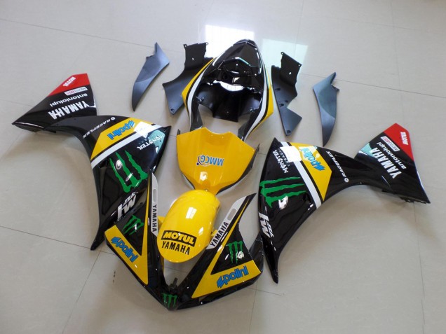 Gelb Schwarz Monster R1 12-14 Motorrad Verkleidung Gelb Schwarz Monster R1 12-14 Motorrad Verkleidung