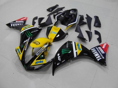 Gelb Schwarz Monster R1 12-14 Motorrad Verkleidungen