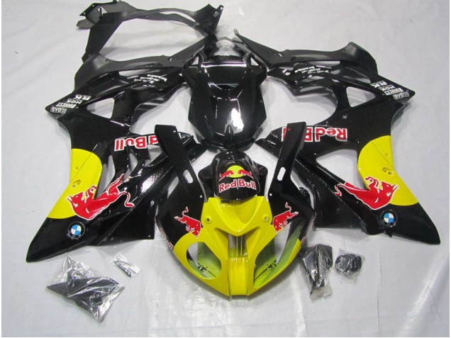 Gelb Schwarz Red Bull S1000RR 09-14 Motorrad Verkleidungen