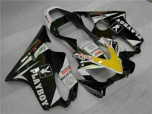 Gelb Silber Schwarz Playboy CBR 600 F4i 01-03 Motorrad Verkleidungen Gelb Silber Schwarz Playboy CBR 600 F4i 01-03 Motorrad Verkleidungen