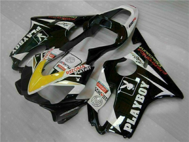 Gelb Silber Schwarz Playboy CBR 600 F4i 01-03 Motorrad Verkleidungen Gelb Silber Schwarz Playboy CBR 600 F4i 01-03 Motorrad Verkleidungen