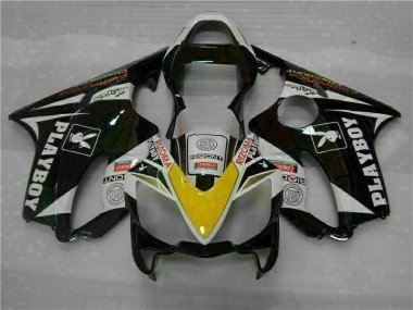 Gelb Silber Schwarz Playboy CBR 600 F4i 01-03 Motorrad Verkleidungen