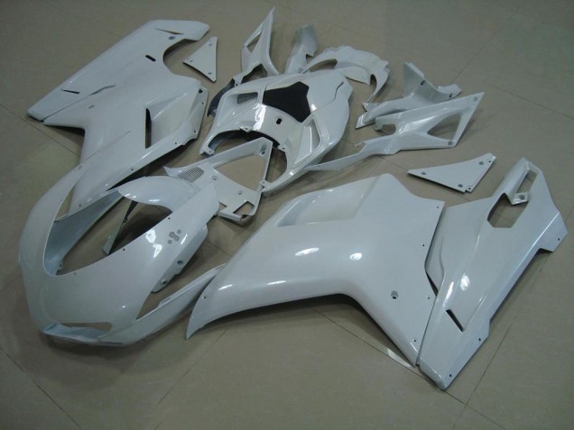 Glänzend Weiß Ducati 848 1098 1198 07-14 Motorrad Verkleidungen