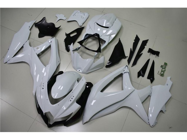 Glänzend Weiß GSXR 600 / 750 K8 08-10 Motorrad Verkleidungen Glänzend Weiß GSXR 600 / 750 K8 08-10 Motorrad Verkleidungen