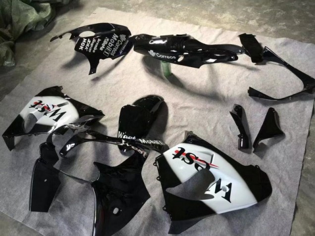 Glänzend schwarz Weiß ZX9R 00-01 Motorrad Verkleidungen Glänzend schwarz Weiß ZX9R 00-01 Motorrad Verkleidungen