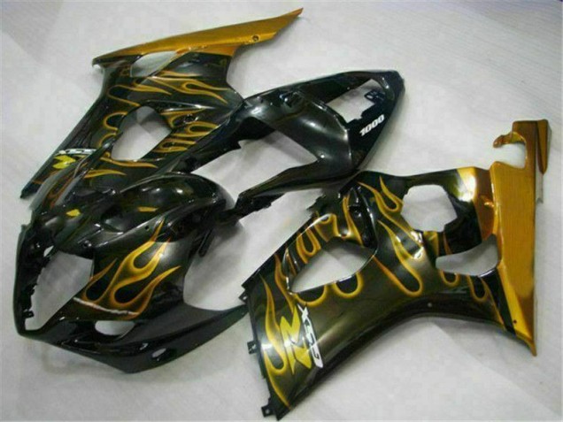 Gold Schwarz GSXR 1000 K3 03-04 Motorrad Verkleidungen Gold Schwarz GSXR 1000 K3 03-04 Motorrad Verkleidungen