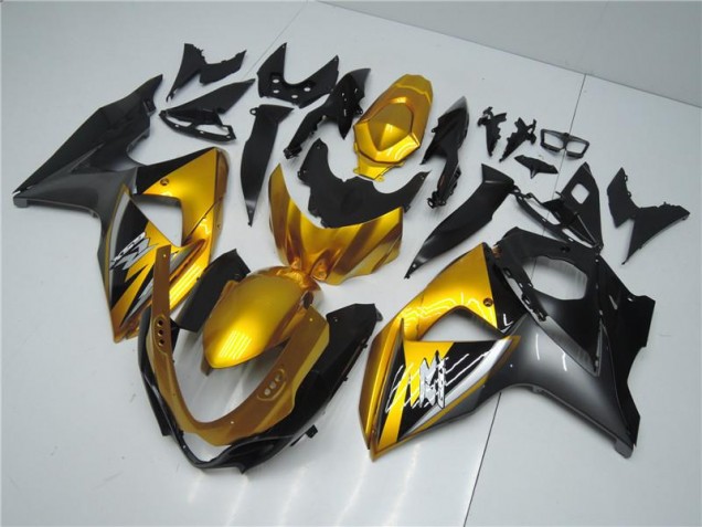 Gold Schwarz GSXR 1000 K9 09-16 Motorrad Verkleidungen Gold Schwarz GSXR 1000 K9 09-16 Motorrad Verkleidungen