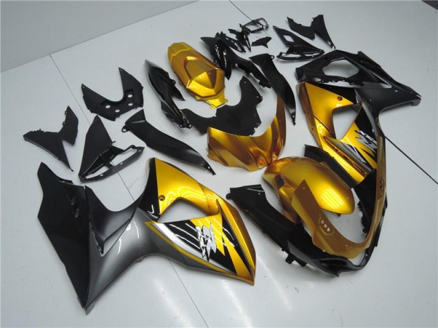 Gold Schwarz GSXR 1000 K9 09-16 Motorrad Verkleidungen Gold Schwarz GSXR 1000 K9 09-16 Motorrad Verkleidungen