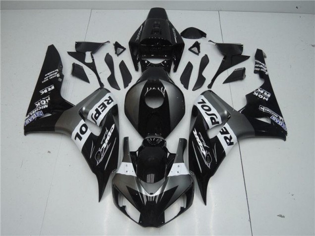 Grau Schwarz Repsol CBR 1000 RR 04-05 Motorrad Verkleidung Grau Schwarz Repsol CBR 1000 RR 04-05 Motorrad Verkleidung