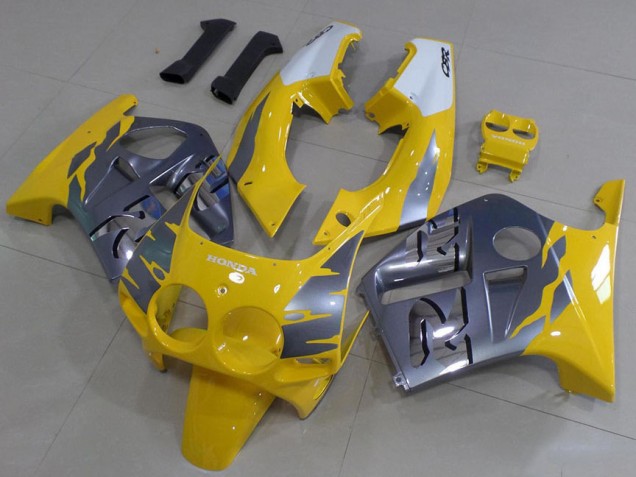 Graues Gelb CBR 250 RR MC19 1988-1989 Motorrad Verkleidungen